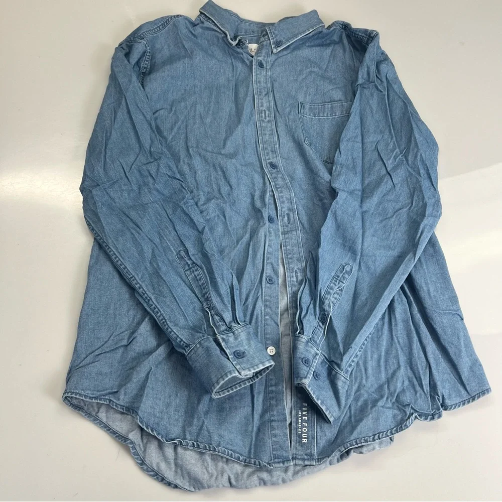 Five four men’a denim cotton button down shirt XL L14-10 - Picture 2 of 6